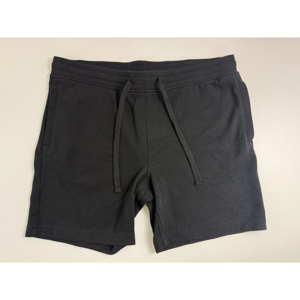 Goodfellow & Co Mens 7" Knit Shorts L Black Drawstring Relaxed Fit